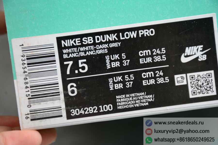 NIKE Dunk SB Low Pro 304292-100 Unisex Shoes